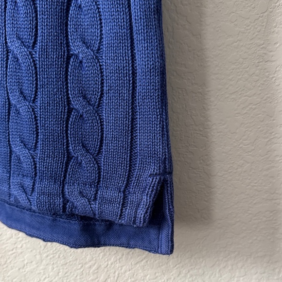 Polo by Ralph Lauren Blue Cable Knit Polo Shirt - Picture 3 of 6